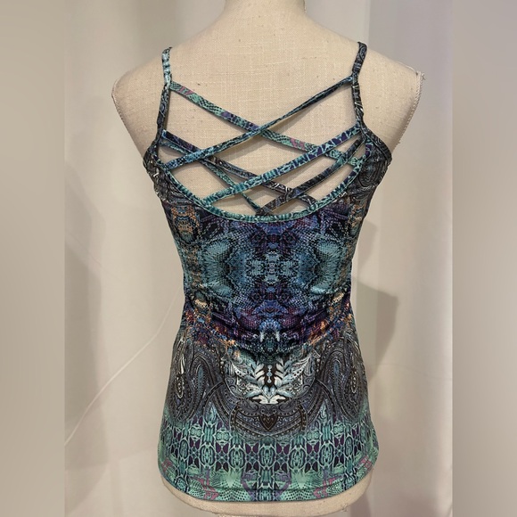 Venus Women's Multicolor Camisole TopW/Beading Detail Size Small💙💗 - Picture 3 of 4